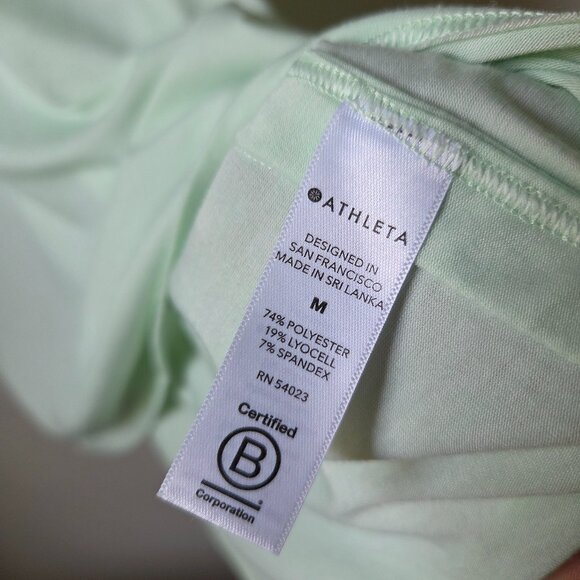 EUC ATHLETA SCOOP NECK WRAP X OPEN BACK MINT GREEN TANK TOP SIZE M - Picture 10 of 12